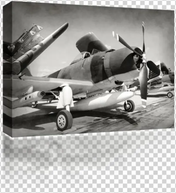 Sandy Fighters - Sonstige Glasbild Aircraft (bh 80x80 Cm)