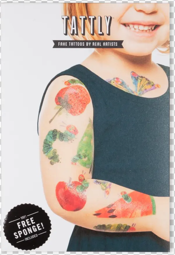 The Very Hungry Caterpillar Set - Temporary Tattoos - Tattly Very Hungry Caterpillar