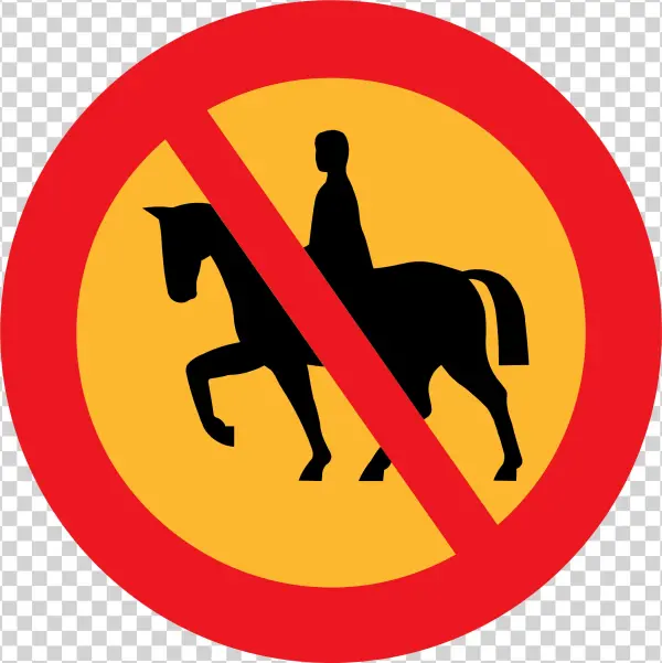 This Free Icons Png Design Of No Horse Riding Sign