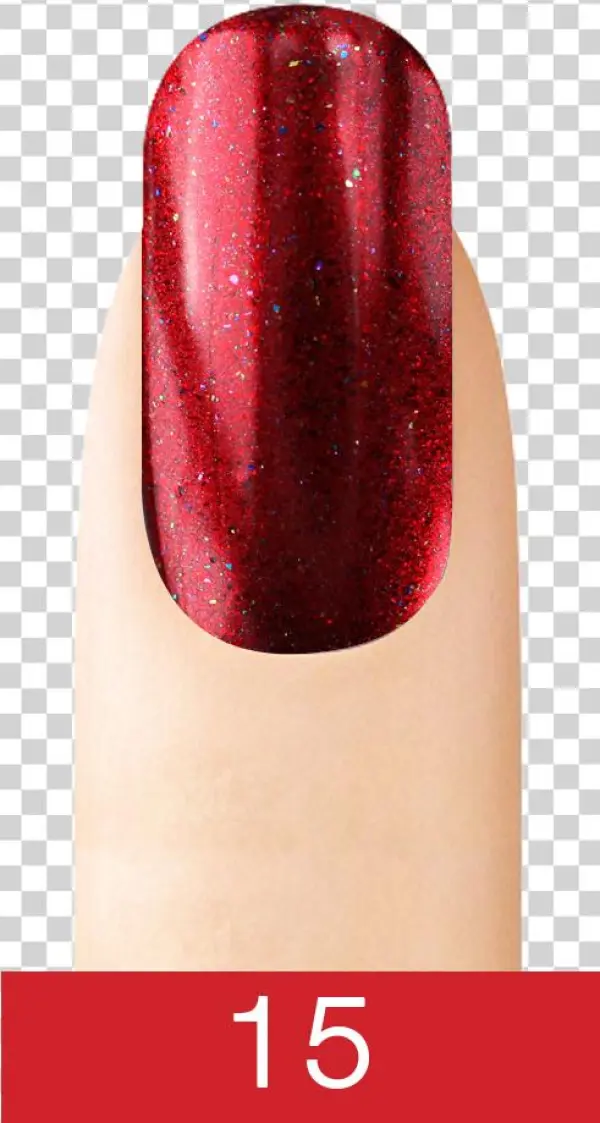 Chrome Nail Art Effect 15 Dark Red - Red