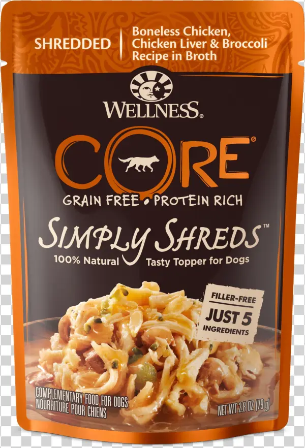 Core Simply Shreds Mixer Or Topper - Wellness Core Simply Shreds Grain-free Tuna, Beef &