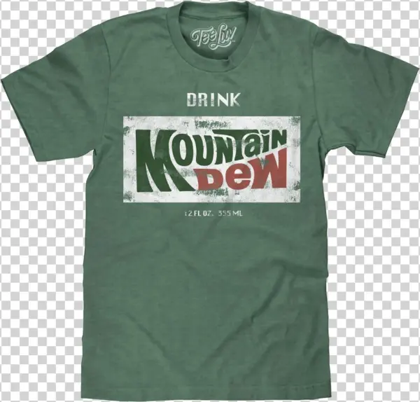 "drink Mountain Dew" Logo T-shirt - Tee Luv 20877-xl Dr. Pepper Logo T-shirt, Poly Cotton