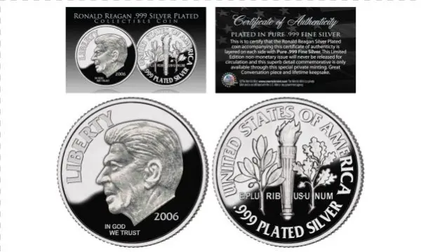 First-ever Ronald Reagan Tribute - First-ever Ronald Reagan Tribute 999 Genuine Silver
