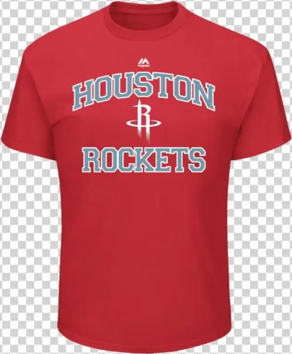 Men's Houston Rockets Majestic Red Heart And Soul T-shirt - Los Bravos Atlanta