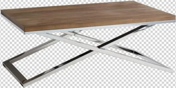 Mia Wood And Chrome Coffee Table