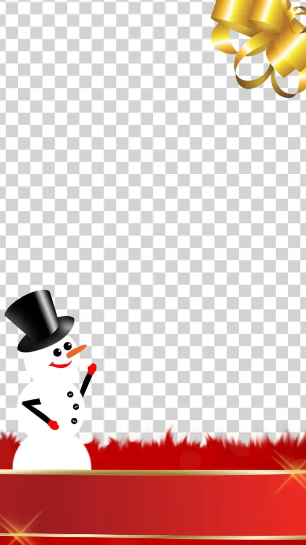 Mister Snowman - Vinyldisorder Christmas Ribbon Wall Decal - Vinyl Sticker