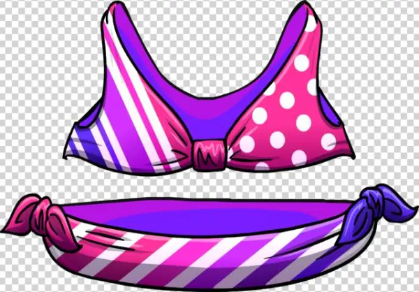 Pink Stripe Bikini - Free Penguin Wikia Bikini