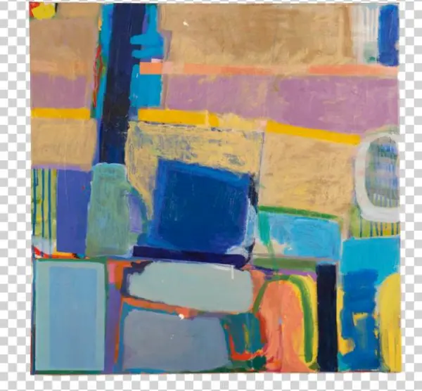 “purple Blue Square” - Modern Art