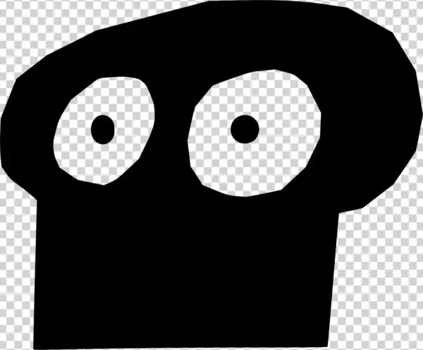 Skull 59 Black White Cartoon - Clip Art