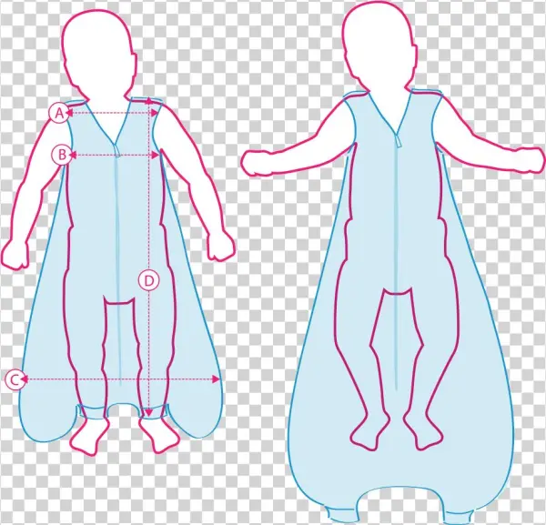 Sleeping Bags With Feet Size Chart - Illustration