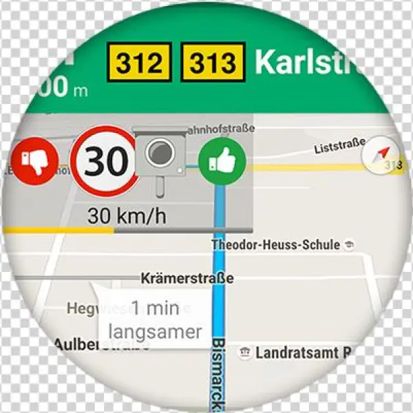 Speed Camera Overlay - Gevaarsidentificatiebord