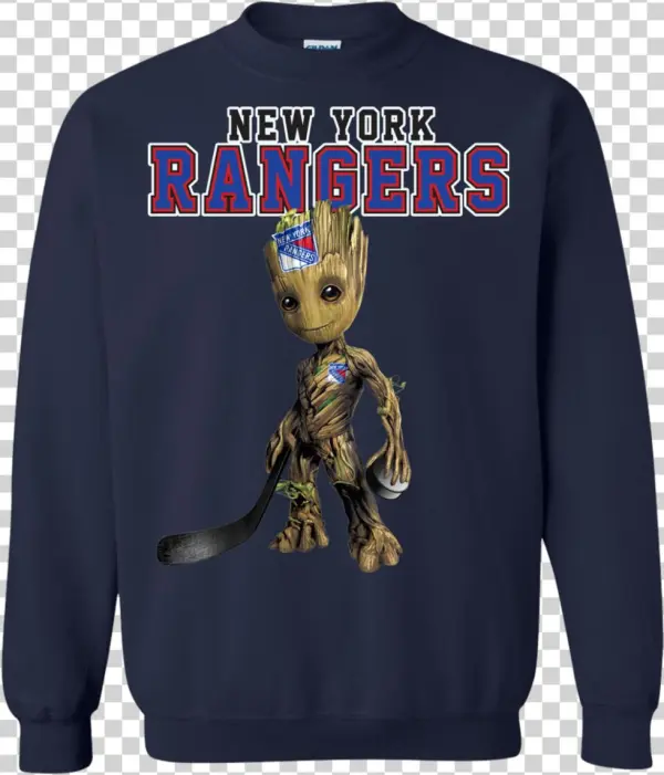 Tee Shirt New York Rangers - Guardians Of The Galaxy Vol. 2 I Am Groot Greeting