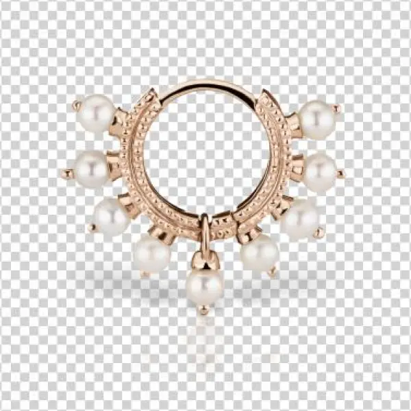 1/4" Pearl Coronet Ring Image - Earring