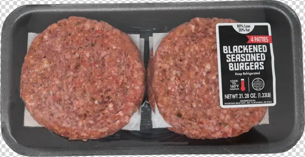 33lb Ground Beef Blackened Patties