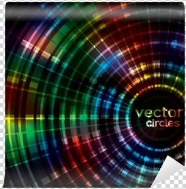 Colorful Glowing Techno Circle Spectrum Background - Graphics