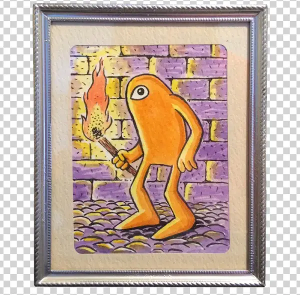 "dungeon Crawl" Framed Mini Watercolor