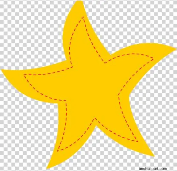 Funky Yellow Star Clip Art