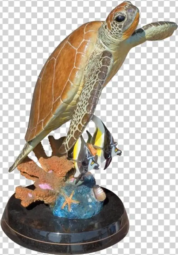 Image Description - Wyland Sea Turtle Sculpture