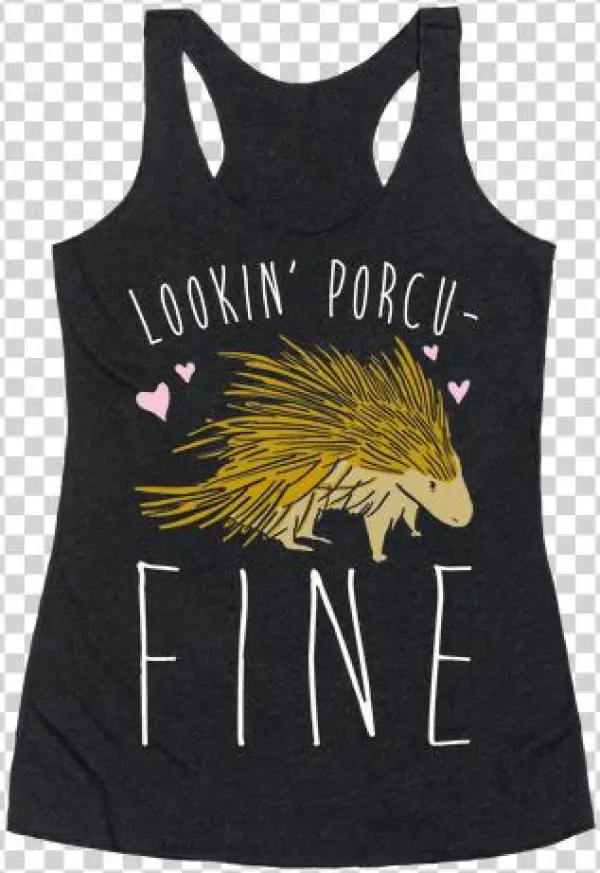 Lookin' Porcu-fine Racerback Tank Top - Pansexual Shirt