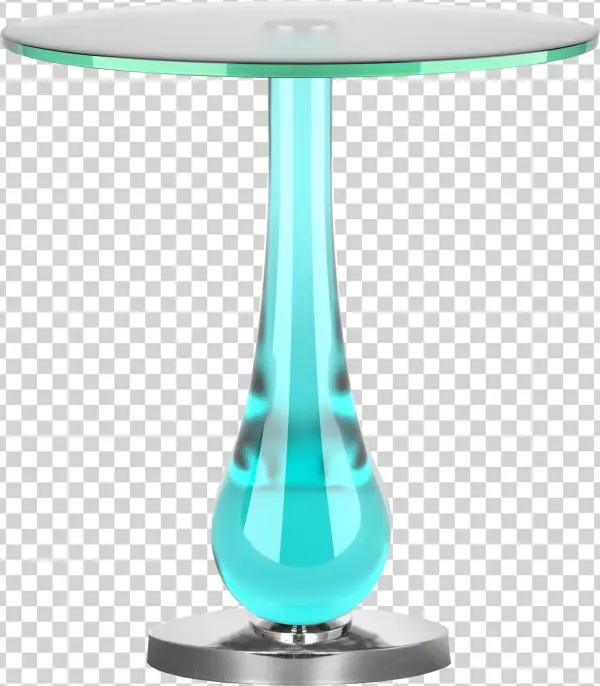 Pio Blue Acrylic Contemporary End Tables