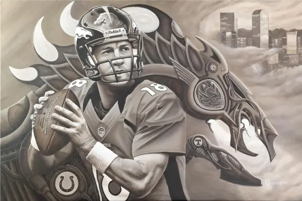 Undefined - Peyton Manning Denver Broncos Football Sport 32x24