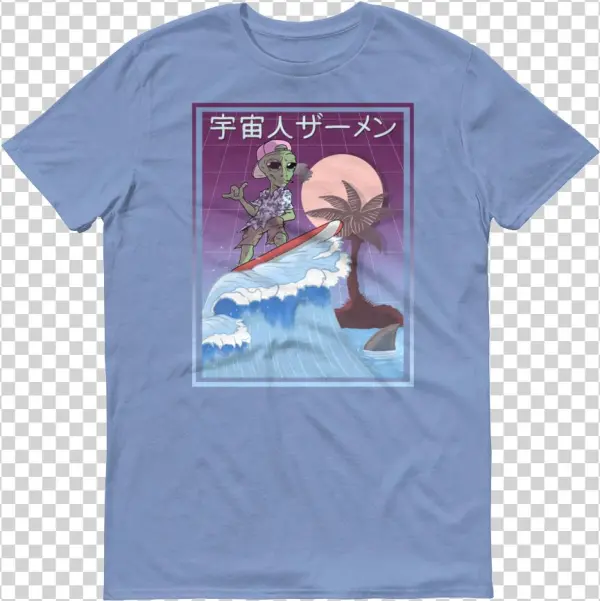 Vaporwave Alien Tee - Pumpkin Shirts For Adults - Halloween Funny Pumpkin