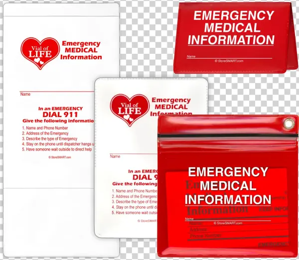 Vial Of Life & Yellow Dot - Storesmart Vial / File Of Life Medical Info Pocket