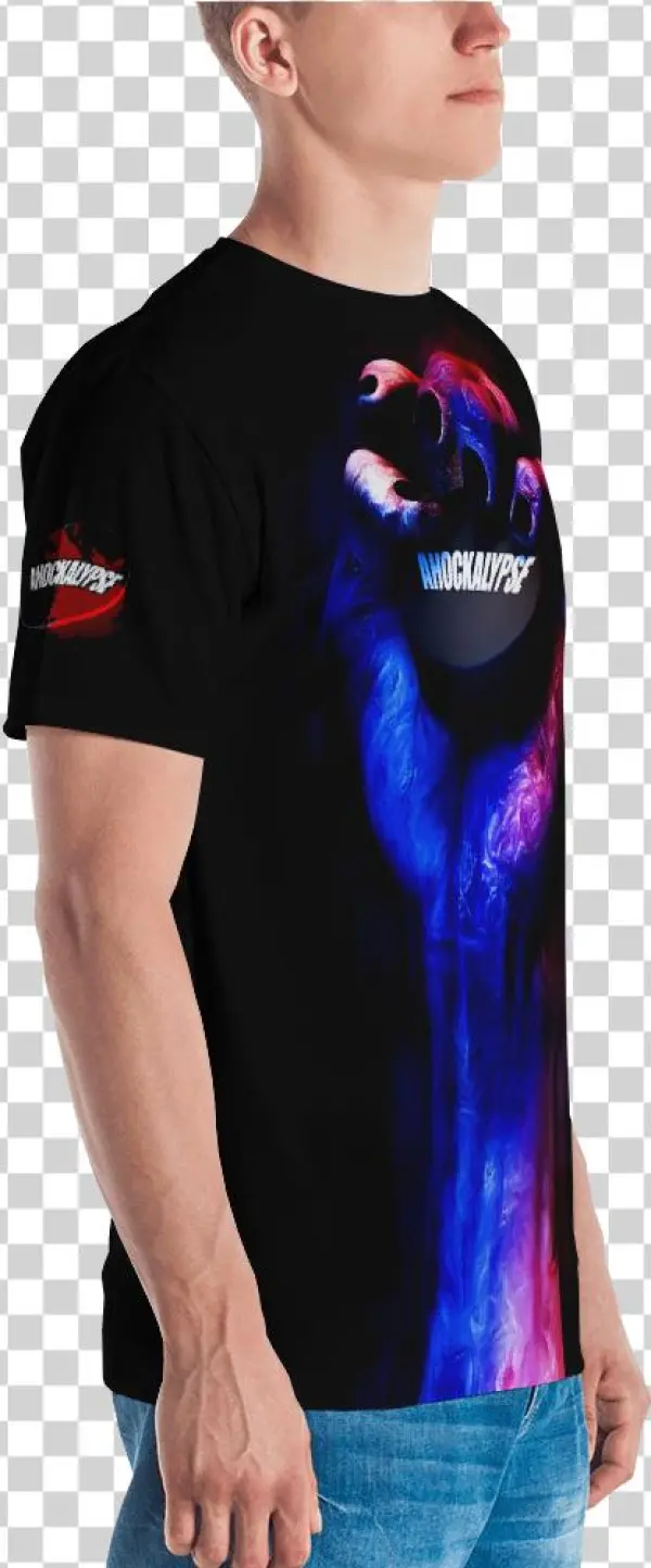 Ahockalypse Black Movie Poster Men's T-shirt - Marine Corps American Flag Shirt - Us Flag Shirt -