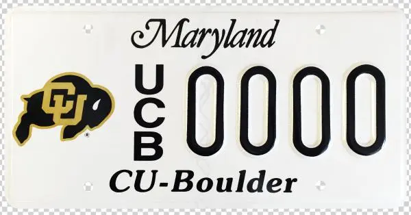 Cu License Plate In Maryland - Maryland State Background Metal Novelty Motorcycle