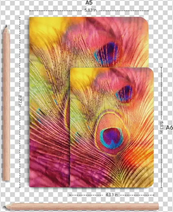 Dailyobjects Peacock Feather A5 Notebook Plain Buy - Peacock Feather Shower Curtain