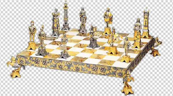 Production Chess - Medici E Pazzi (medici Vs Pazzi Family) Gold Silver