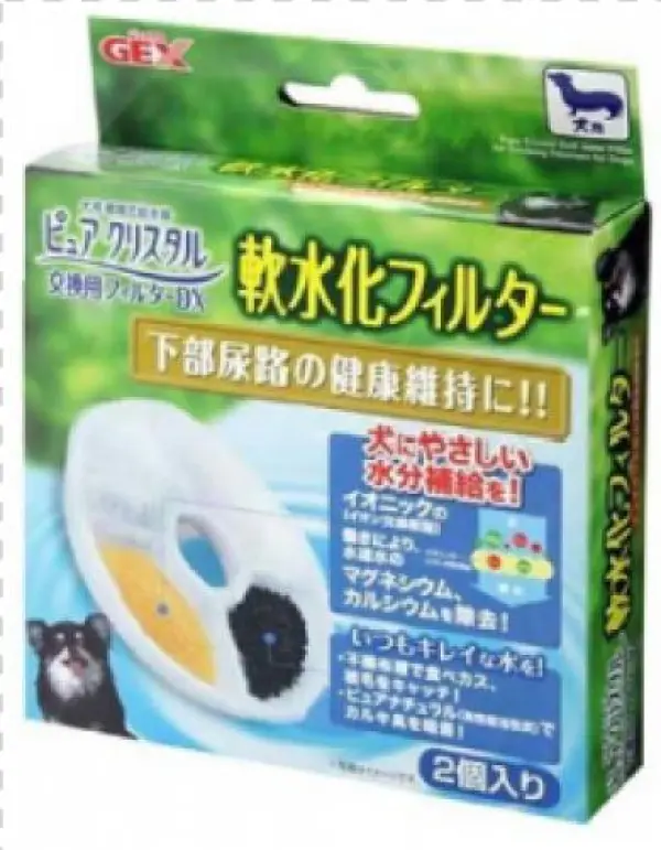 Pure Crystal Ion Filter Media For Dogs 2pcs - ピュアクリスタル 軟水化フィルター 犬用 2個入り 犬 循環型給水器 Gex Pure Crystal