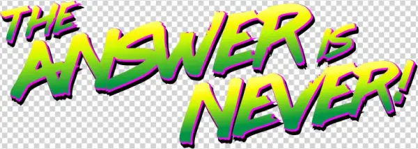 The Answer Is Never Dev Blog - Logo