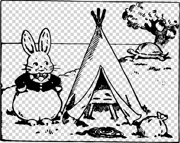 This Free Icons Png Design Of Rabbit And Tipi