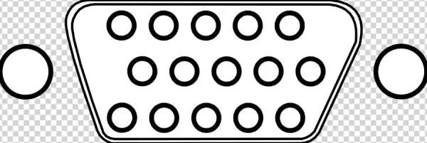 Vga Connector With 15 Poles / Pins Png Images 600 X