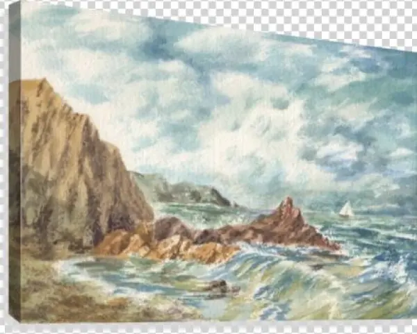 Vintage Storm At Rocky Shore Canvas Print - Artwall 'irina Sztukowski's Vintage Storm' Gallery