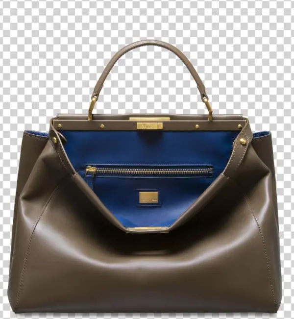 Canada Fendi Taupe Iris Blue Peekaboo Large Bag C4e7c - Handbag