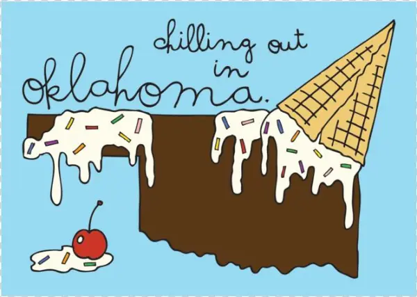 Ok Ice Cream Postcard