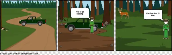 redy To Go Hunting ﻿thar Is A Deer Rit Thar - Cartoon