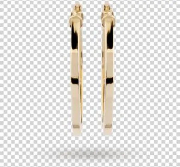 9ct Yellow Gold Angular Hoop Earrings - Dyrberg/kern