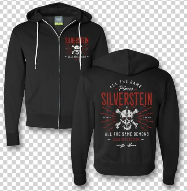 Demons Zip Hoodie - Silverstein Crow