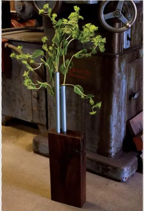 Discontinued Walnut Vase - Christian Cross