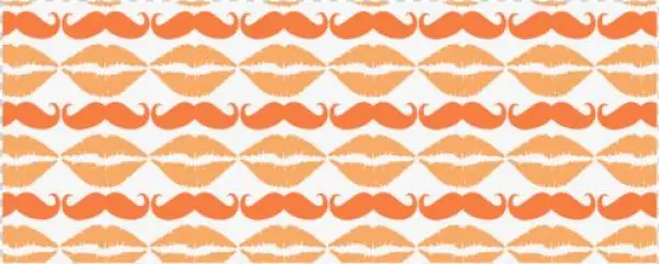 Orange Hipster Mustache And Lips Custom Morphing Mug - Motif