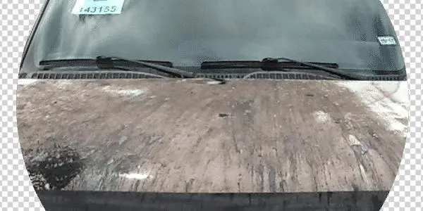 Overspray Removal Roofing Tar On Hood - Overspray