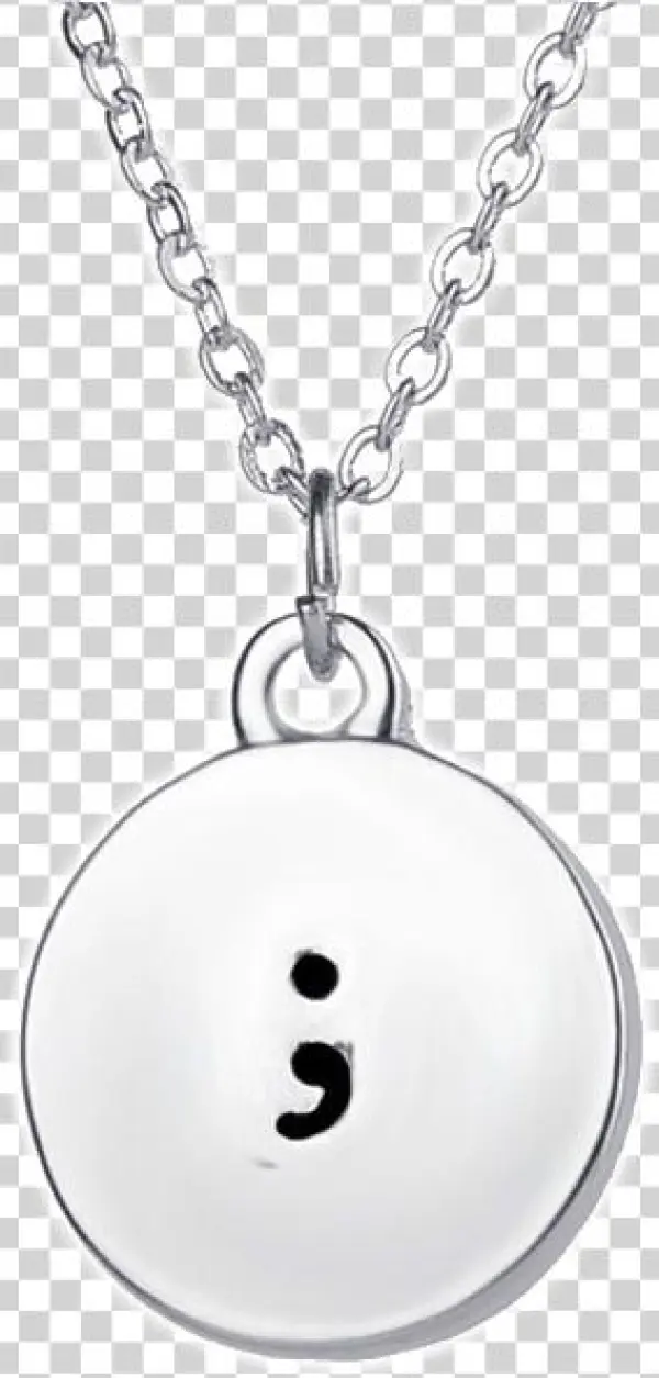 Semicolon Pendant Necklace - Necklace