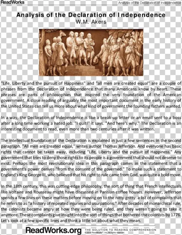 Analysis Of The Declaration Of Independence Analysis - Unabhängigkeitserklärung Grußkarte