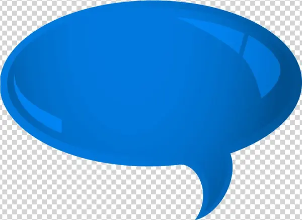 Blue Rounded Bubble - Clip Art