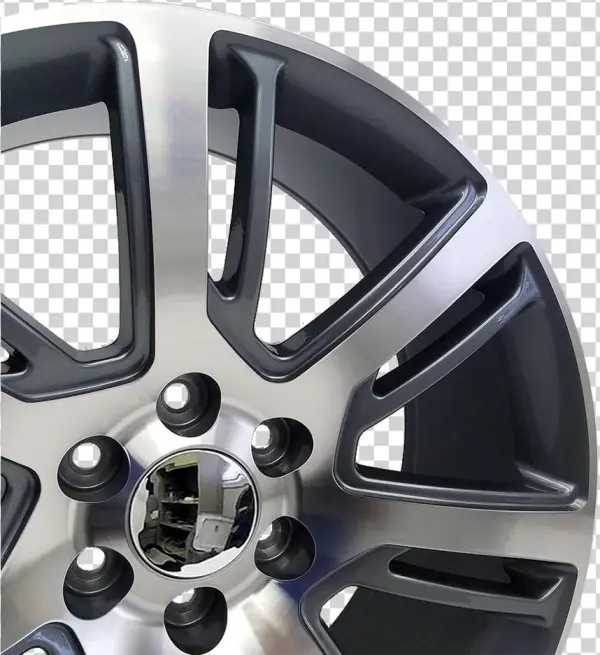 Cadillac Escalade Style, Gunmetal With Machined Face - Hubcap
