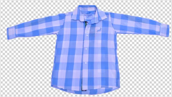 Camisa Cuadros Azul Celeste - Long-sleeved T-shirt