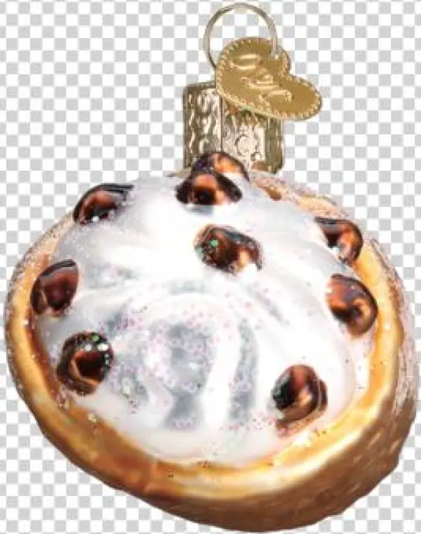 Cannoli Christmas Ornament - Old World Christmas Glass Blown Ornament With S-hook